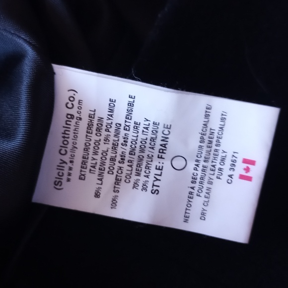 Sicily Clothing International Wool Big Hood Coat Jacket Style France - Picture 5 of 14